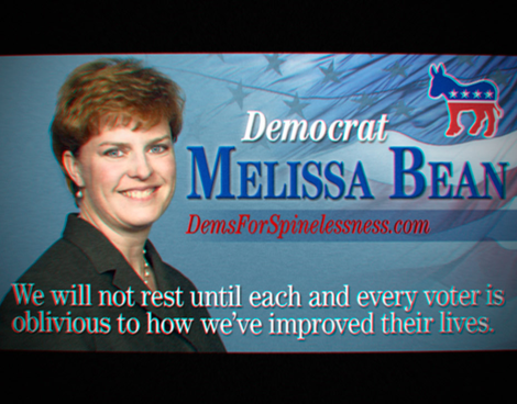 Democrats are spending millions of dollars on a last-minute campaign to remind Americans how utterly spineless they are.